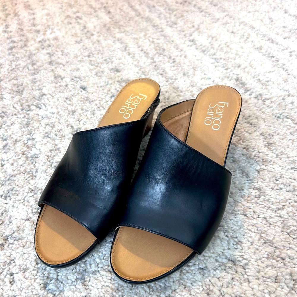 Franco Sarto black slides
